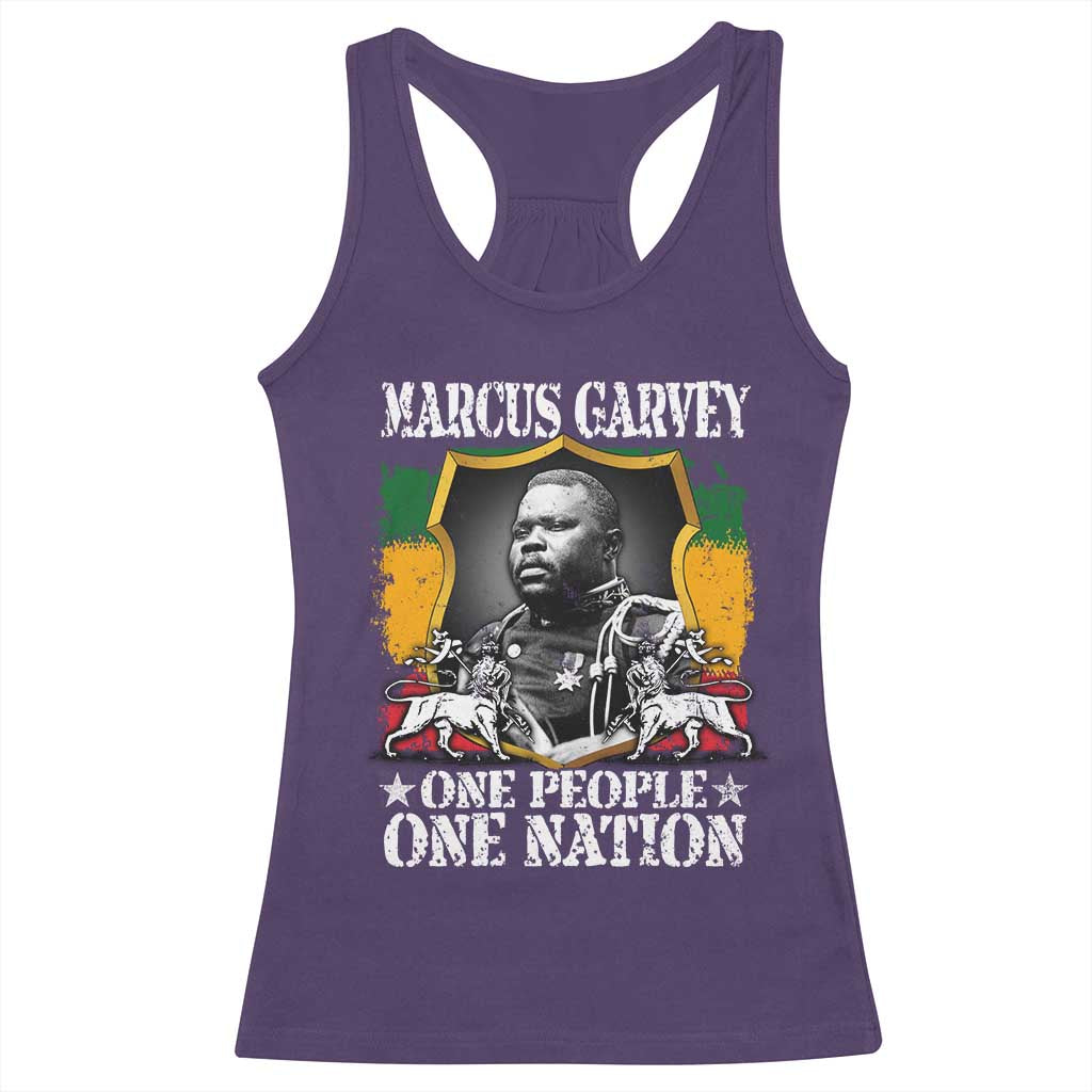 Marcus Garvey Racerback Tank Top One People One Nation Jamaica Legends Rasta