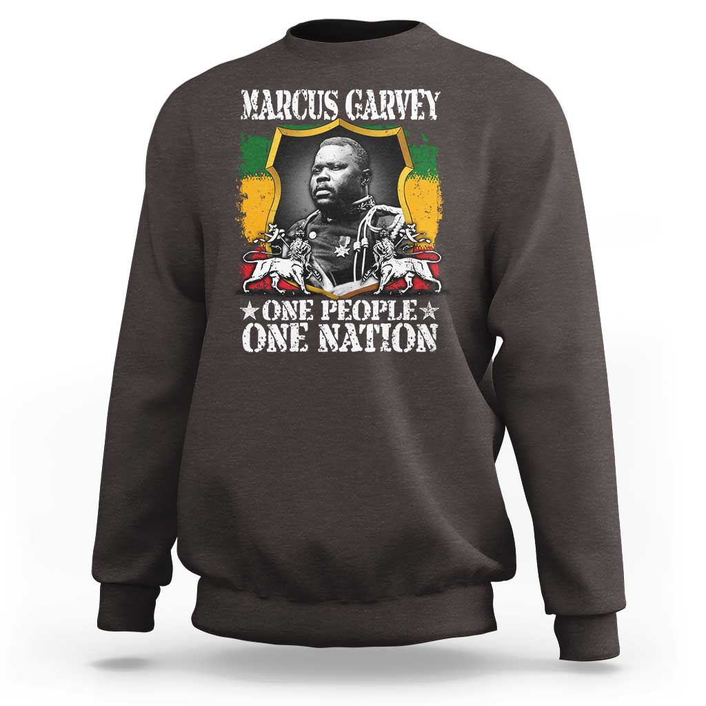 Marcus Garvey Sweatshirt One People One Nation Jamaica Legends Rasta