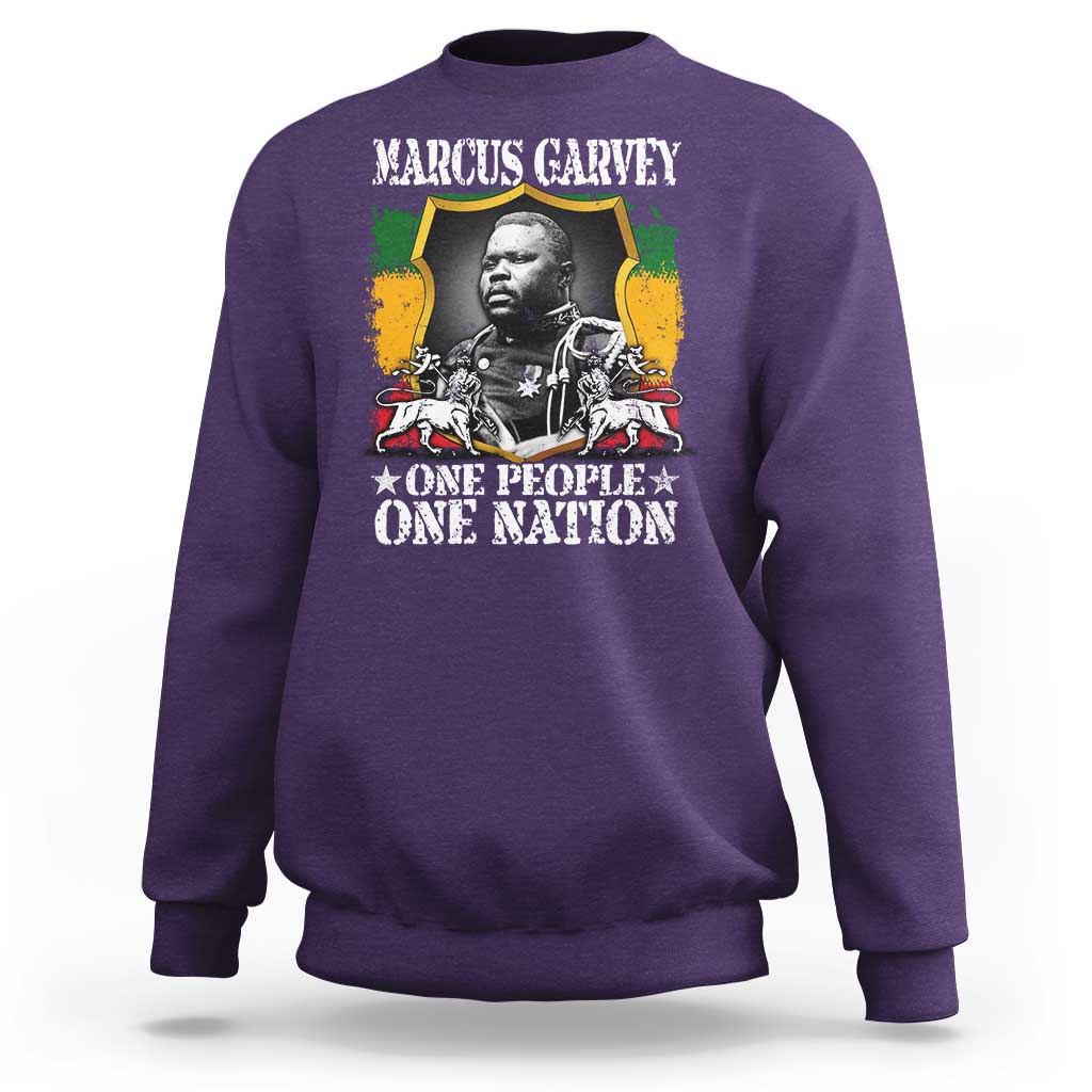 Marcus Garvey Sweatshirt One People One Nation Jamaica Legends Rasta