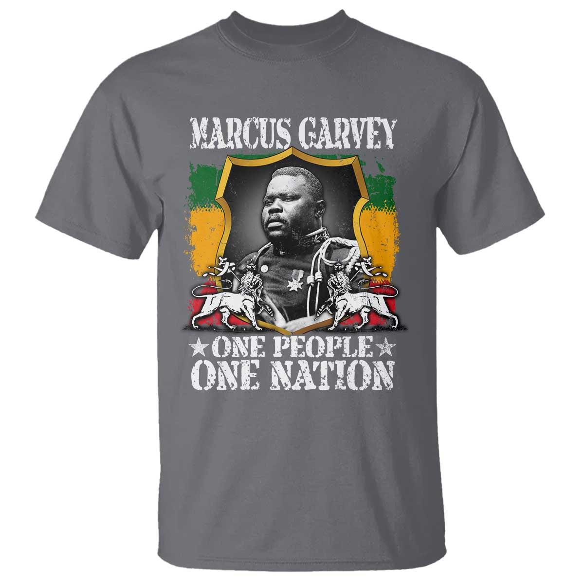 Marcus Garvey T Shirt One People One Nation Jamaica Legends Rasta