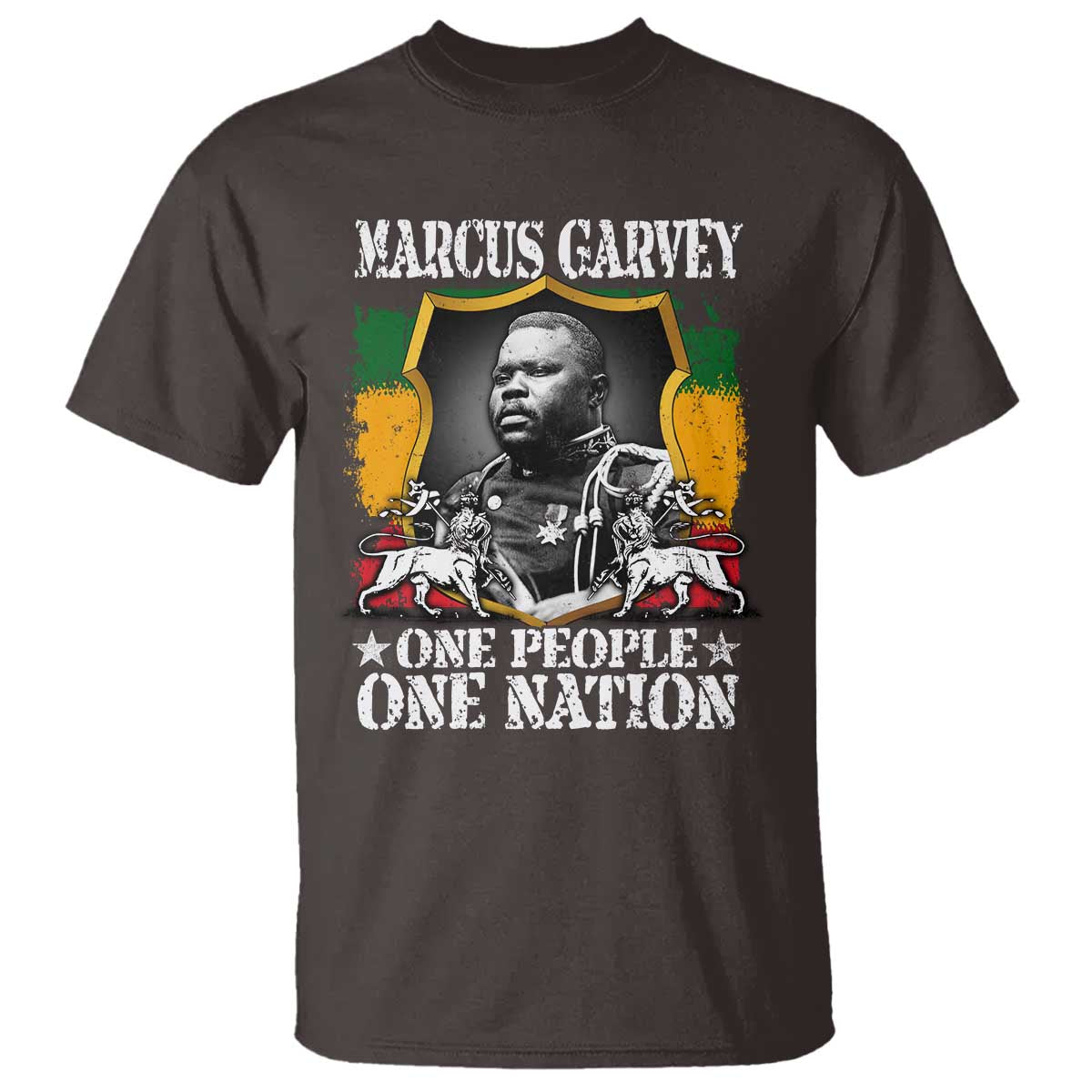Marcus Garvey T Shirt One People One Nation Jamaica Legends Rasta