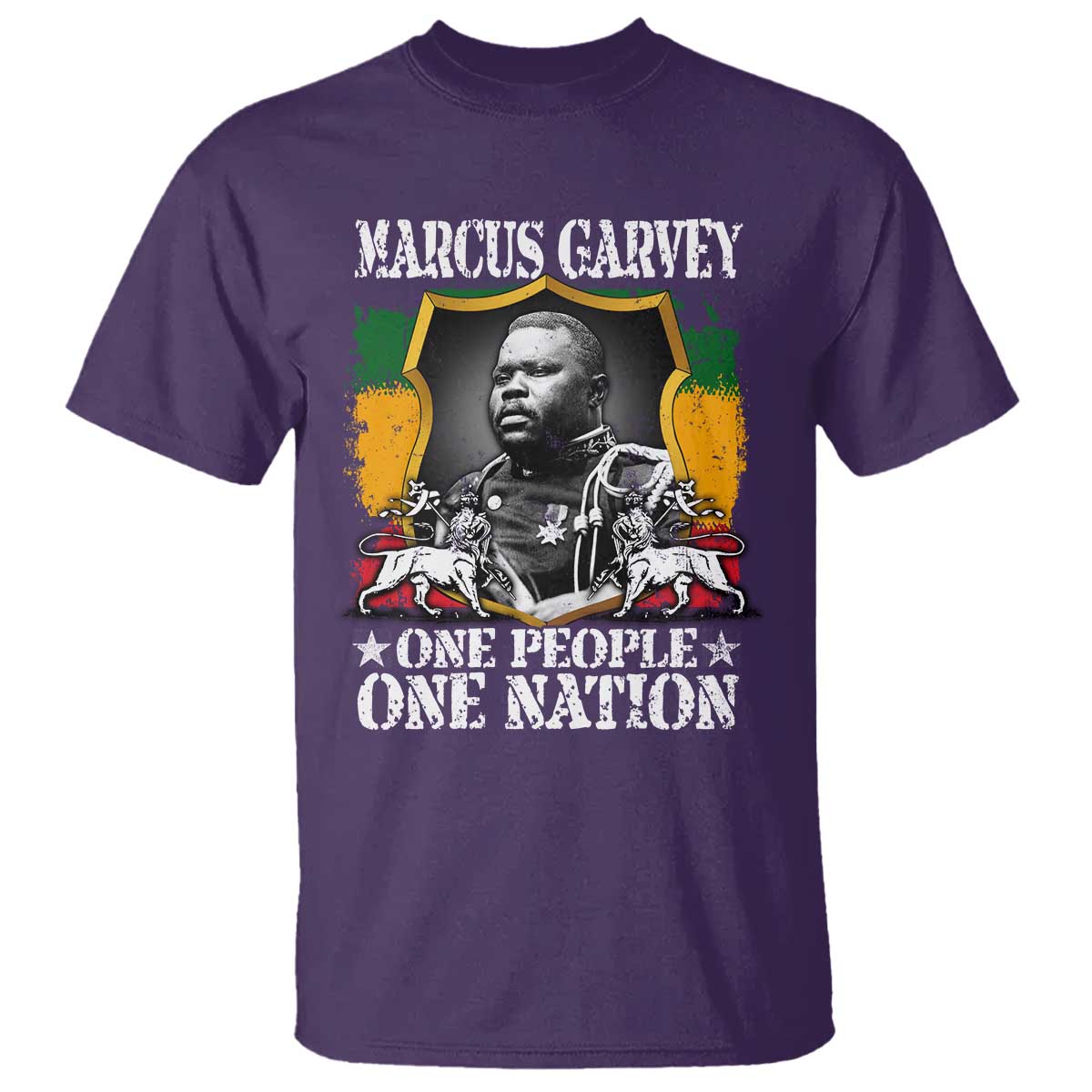 Marcus Garvey T Shirt One People One Nation Jamaica Legends Rasta
