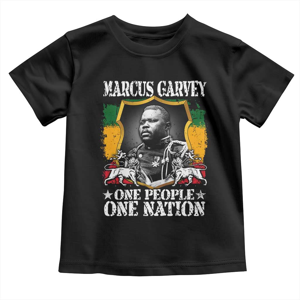 Marcus Garvey Toddler T Shirt One People One Nation Jamaica Legends Rasta