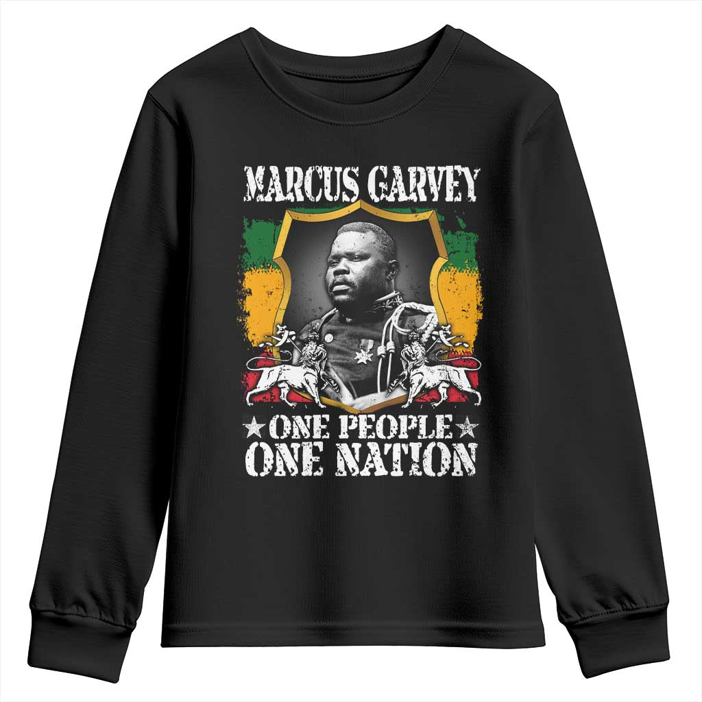 Marcus Garvey Youth Sweatshirt One People One Nation Jamaica Legends Rasta
