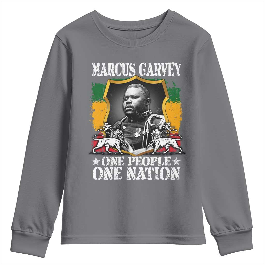 Marcus Garvey Youth Sweatshirt One People One Nation Jamaica Legends Rasta