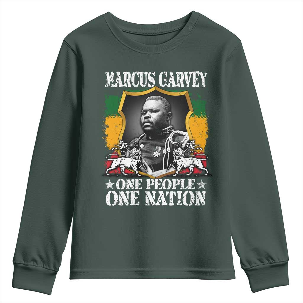 Marcus Garvey Youth Sweatshirt One People One Nation Jamaica Legends Rasta