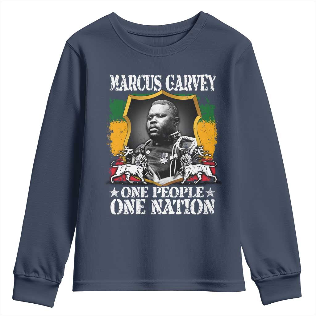Marcus Garvey Youth Sweatshirt One People One Nation Jamaica Legends Rasta