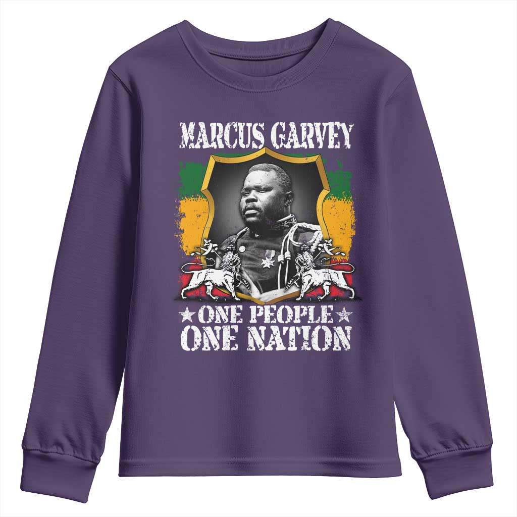 Marcus Garvey Youth Sweatshirt One People One Nation Jamaica Legends Rasta