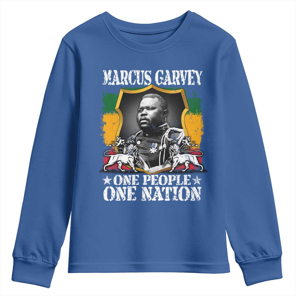 Marcus Garvey Youth Sweatshirt One People One Nation Jamaica Legends Rasta