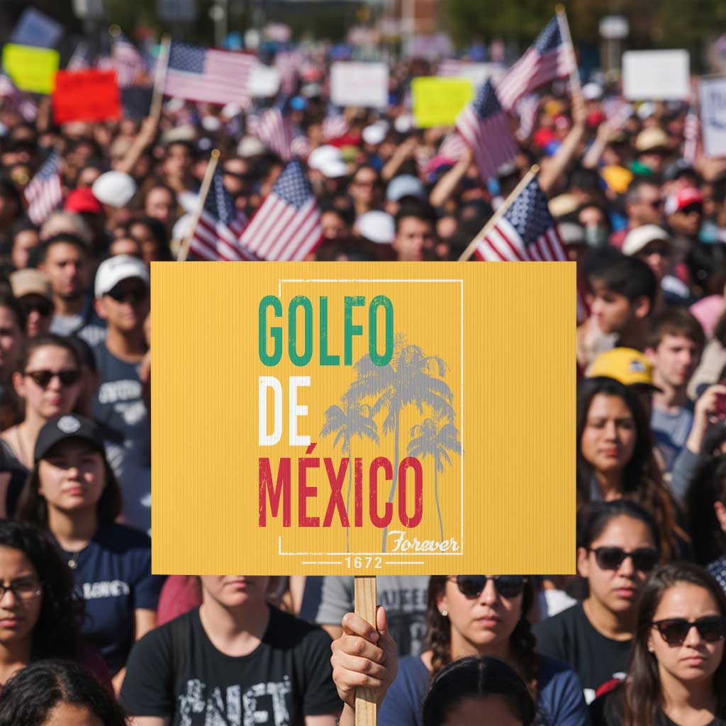 Golfo De Mexico Forever Protest Sign Mexican Gulf Culture Heritage 1672 - Wonder Print Shop