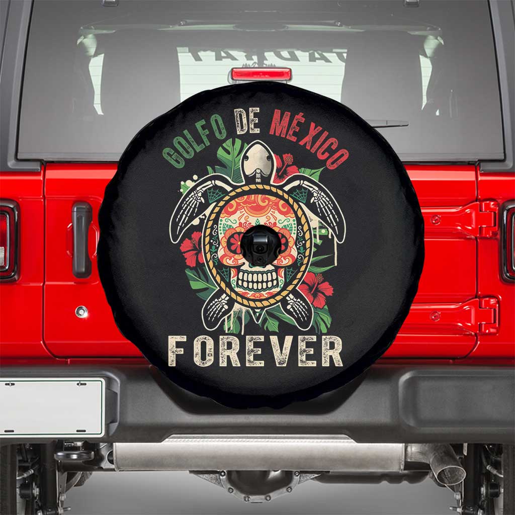 Golfo De Mexico Forever Spare Tire Cover Sea Turtle Mexican Sugar Skull
