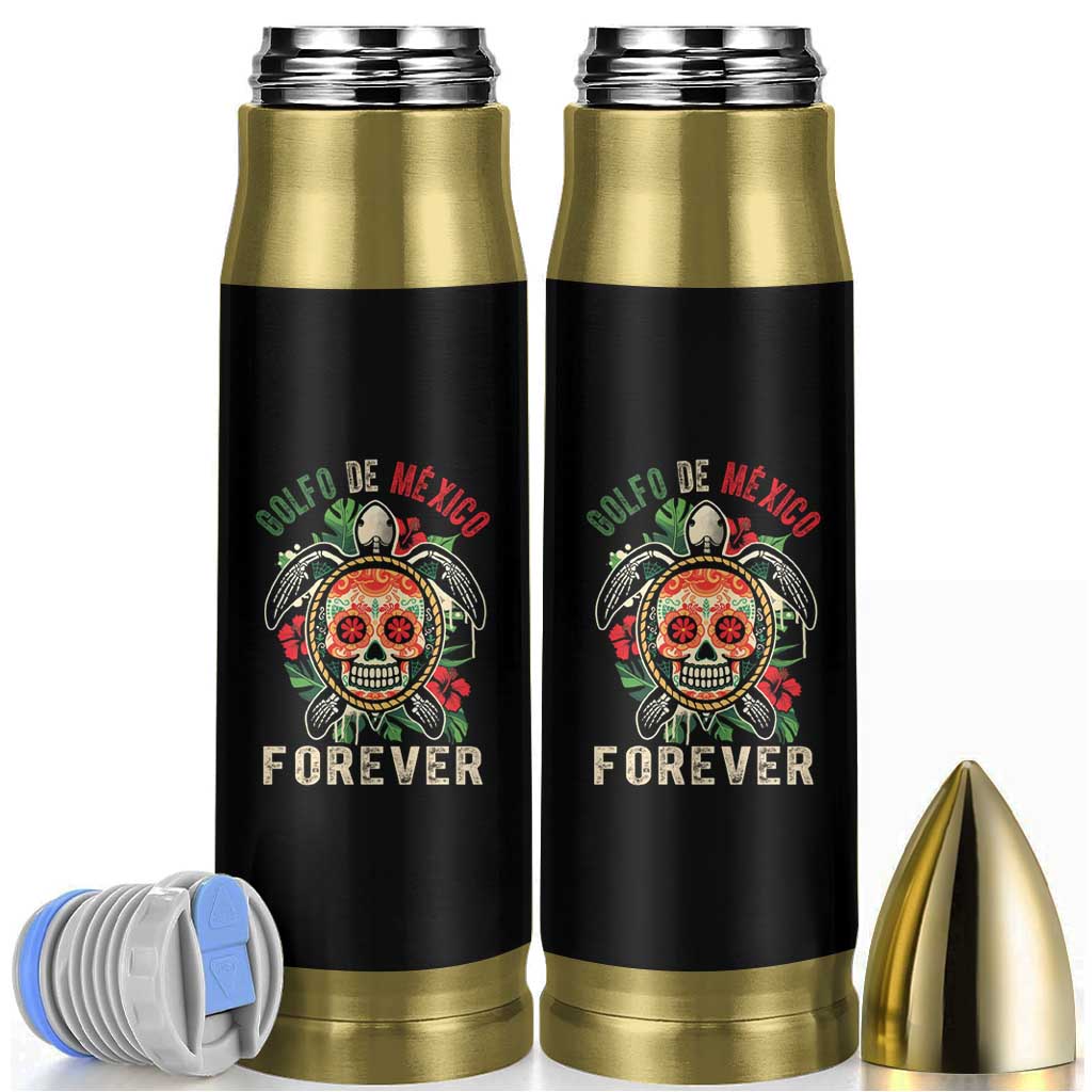 Golfo De Mexico Forever Bullet Tumbler Sea Turtle Mexican Sugar Skull