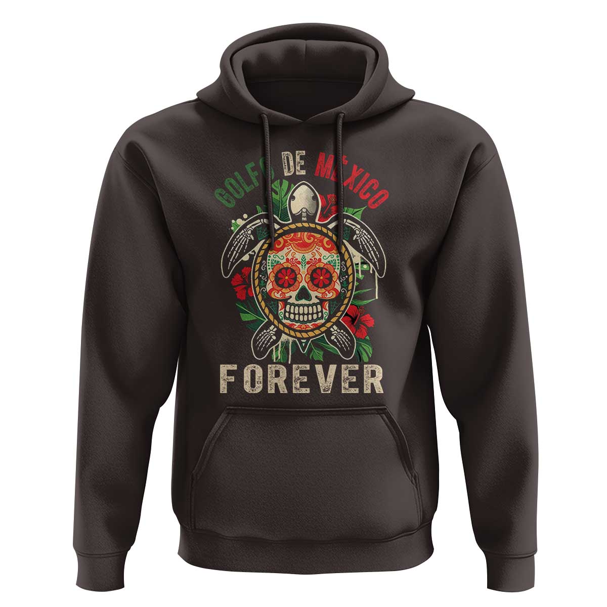 Golfo De Mexico Forever Hoodie Sea Turtle Mexican Sugar Skull