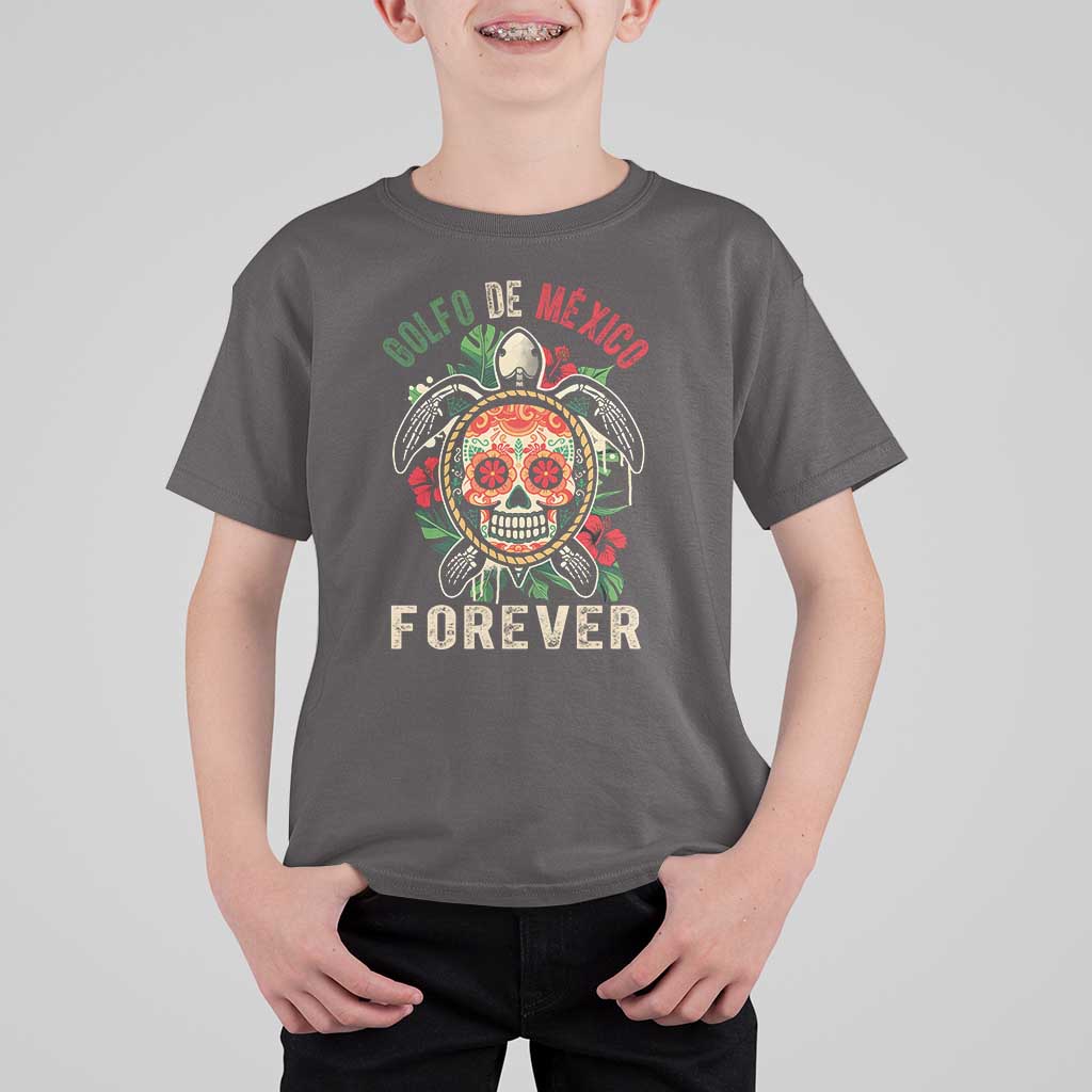 Golfo De Mexico Forever T Shirt For Kid Sea Turtle Mexican Sugar Skull