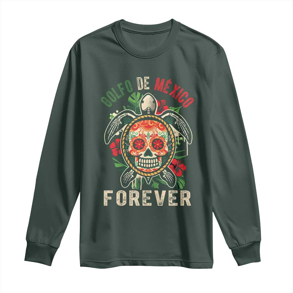 Golfo De Mexico Forever Long Sleeve Shirt Sea Turtle Mexican Sugar Skull