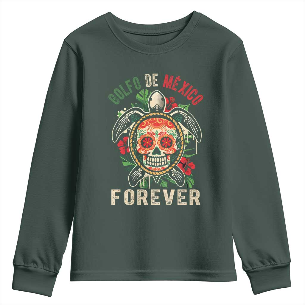 Golfo De Mexico Forever Youth Sweatshirt Sea Turtle Mexican Sugar Skull