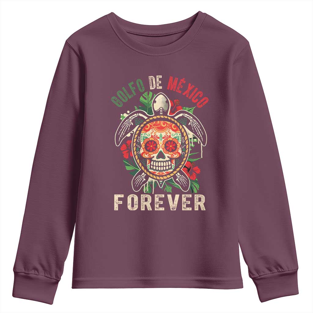 Golfo De Mexico Forever Youth Sweatshirt Sea Turtle Mexican Sugar Skull