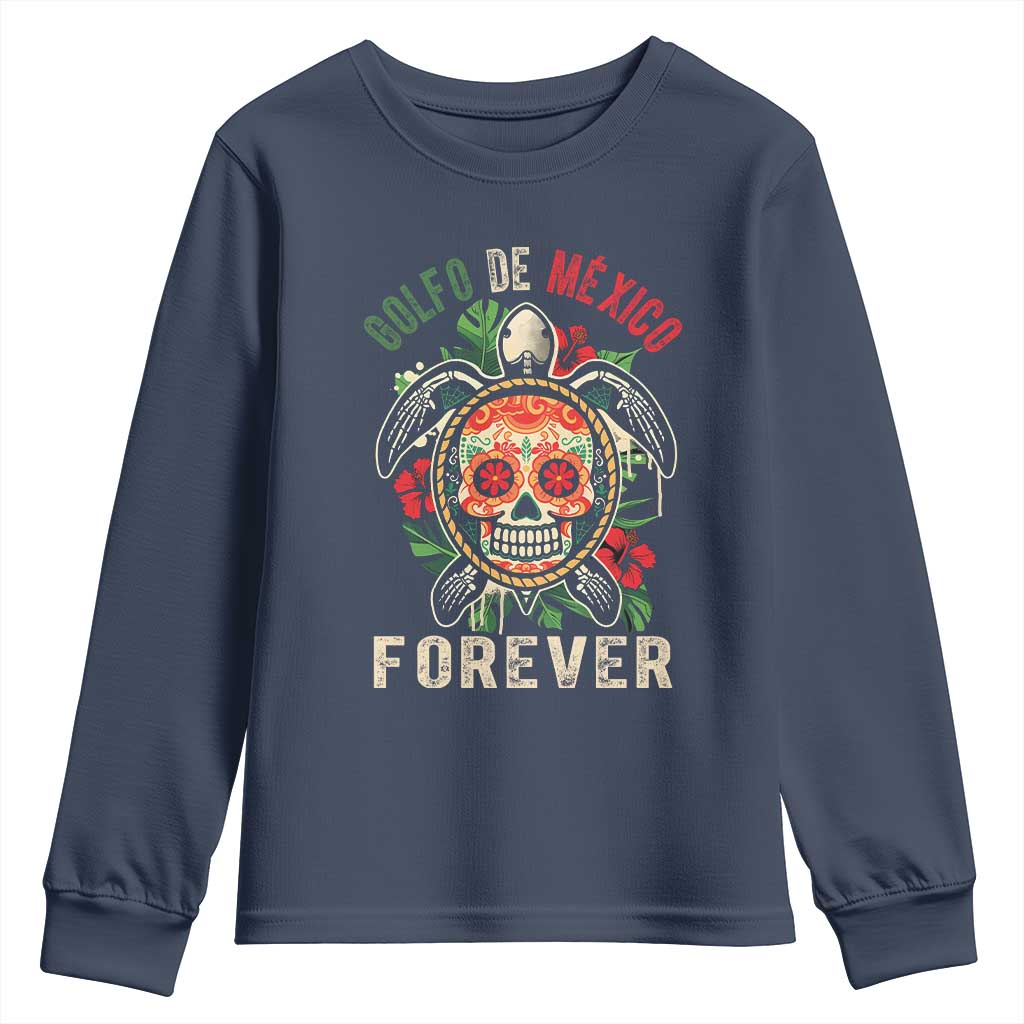 Golfo De Mexico Forever Youth Sweatshirt Sea Turtle Mexican Sugar Skull