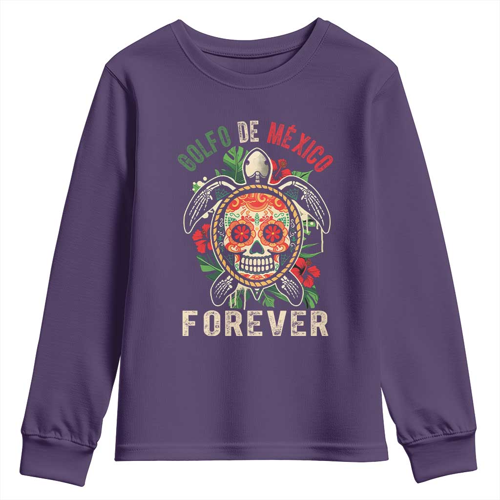 Golfo De Mexico Forever Youth Sweatshirt Sea Turtle Mexican Sugar Skull