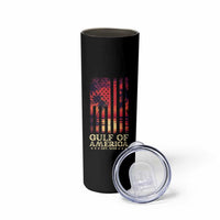 Gulf Of America Est 2025 Skinny Tumbler Sunset American Flag Gulf Mexico