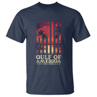 Gulf Of America Est 2025 T Shirt Sunset American Flag Gulf Mexico