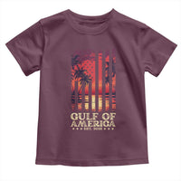 Gulf Of America Est 2025 Toddler T Shirt Sunset American Flag Gulf Mexico