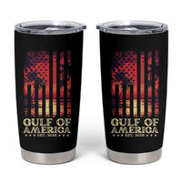 Gulf Of America Est 2025 Tumbler Cup Sunset American Flag Gulf Mexico