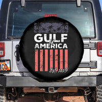 Gulf Of America Spare Tire Cover Est 2025 American Flag Gulf Mexico