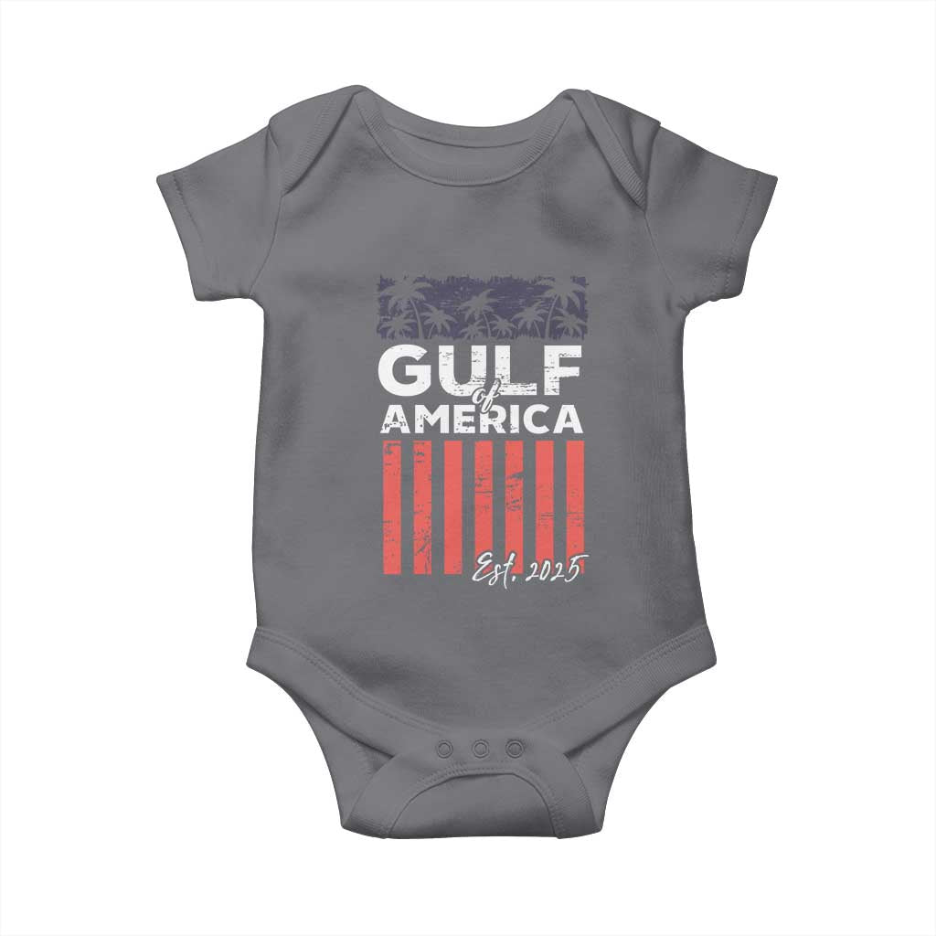 Gulf Of America Baby Onesie Est 2025 American Flag Gulf Mexico