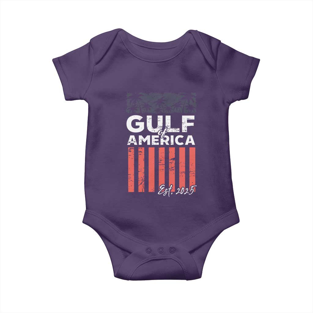 Gulf Of America Baby Onesie Est 2025 American Flag Gulf Mexico