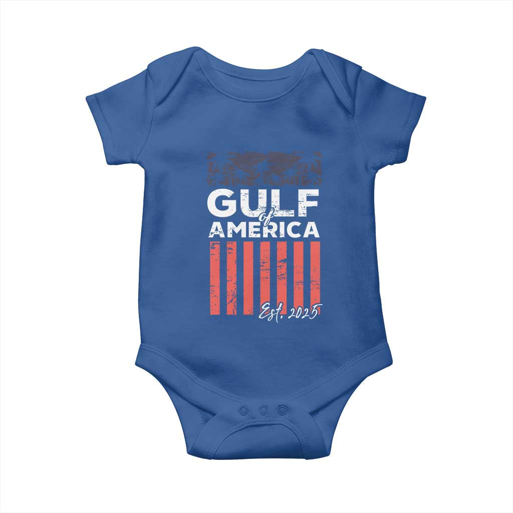 Gulf Of America Baby Onesie Est 2025 American Flag Gulf Mexico