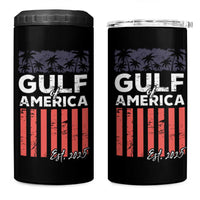 Gulf Of America 4 in 1 Can Cooler Tumbler Est 2025 American Flag Gulf Mexico
