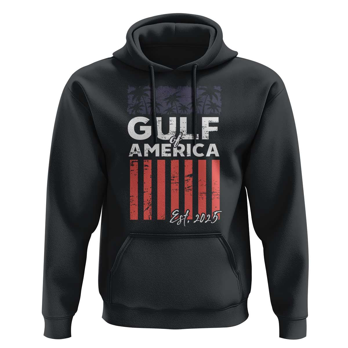 Gulf Of America Hoodie Est 2025 American Flag Gulf Mexico