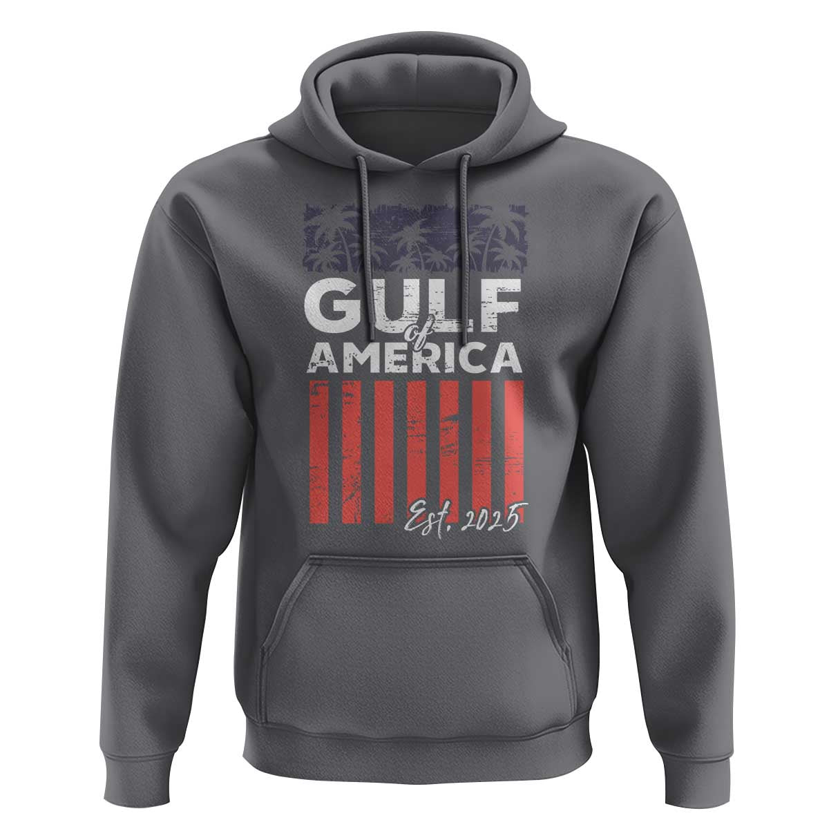 Gulf Of America Hoodie Est 2025 American Flag Gulf Mexico