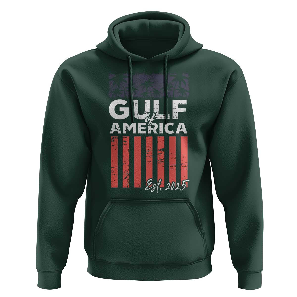 Gulf Of America Hoodie Est 2025 American Flag Gulf Mexico