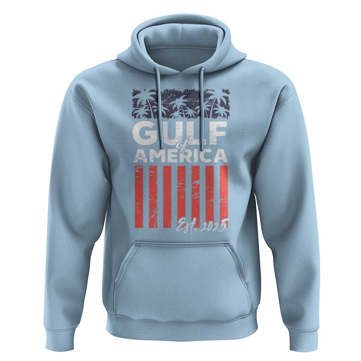 Gulf Of America Hoodie Est 2025 American Flag Gulf Mexico