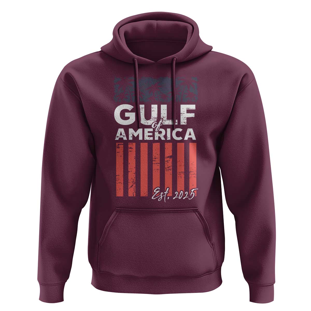 Gulf Of America Hoodie Est 2025 American Flag Gulf Mexico