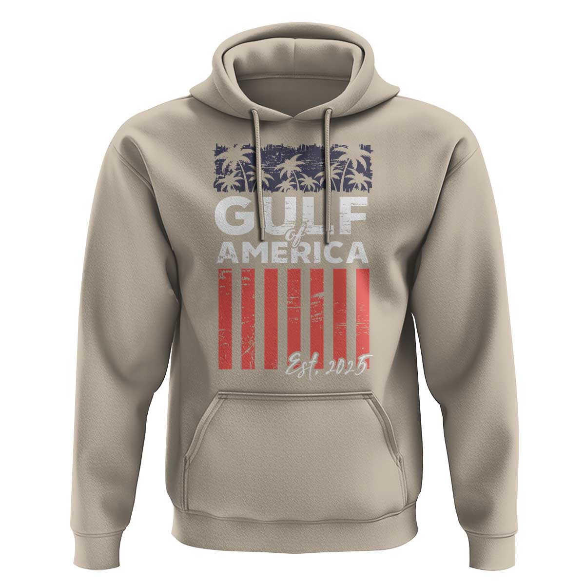 Gulf Of America Hoodie Est 2025 American Flag Gulf Mexico