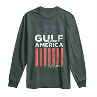 Gulf Of America Long Sleeve Shirt Est 2025 American Flag Gulf Mexico