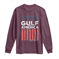 Gulf Of America Long Sleeve Shirt Est 2025 American Flag Gulf Mexico