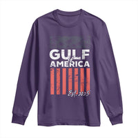 Gulf Of America Long Sleeve Shirt Est 2025 American Flag Gulf Mexico