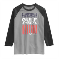 Gulf Of America Raglan Shirt Est 2025 American Flag Gulf Mexico