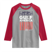 Gulf Of America Raglan Shirt Est 2025 American Flag Gulf Mexico