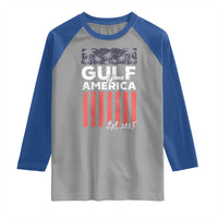 Gulf Of America Raglan Shirt Est 2025 American Flag Gulf Mexico