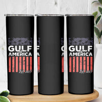 Gulf Of America Skinny Tumbler Est 2025 American Flag Gulf Mexico