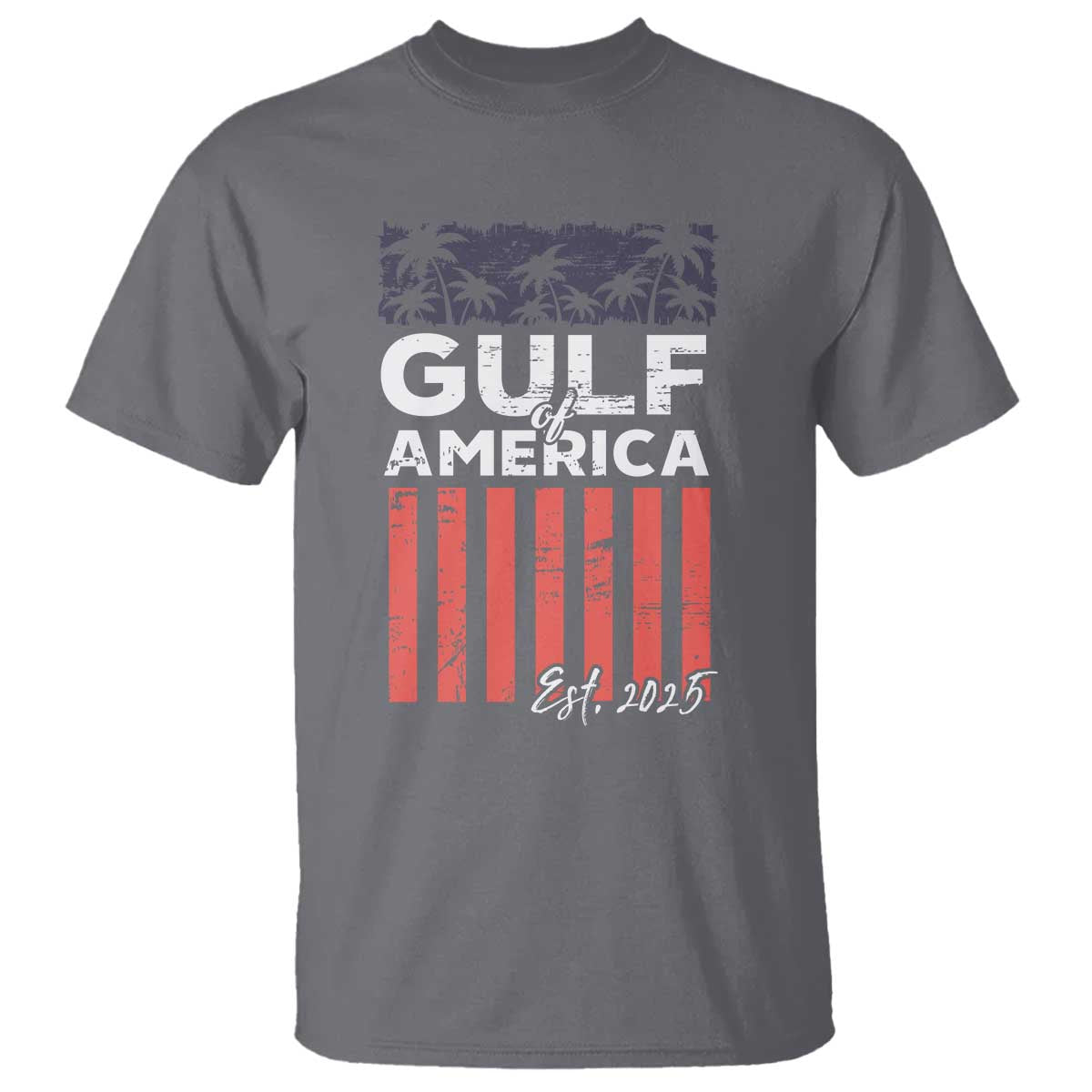 Gulf Of America T Shirt Est 2025 American Flag Gulf Mexico