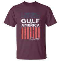 Gulf Of America T Shirt Est 2025 American Flag Gulf Mexico