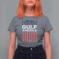 Gulf Of America T Shirt For Women Est 2025 American Flag Gulf Mexico