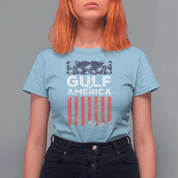 Gulf Of America T Shirt For Women Est 2025 American Flag Gulf Mexico