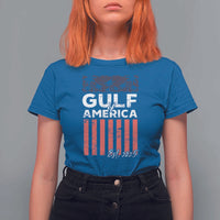 Gulf Of America T Shirt For Women Est 2025 American Flag Gulf Mexico